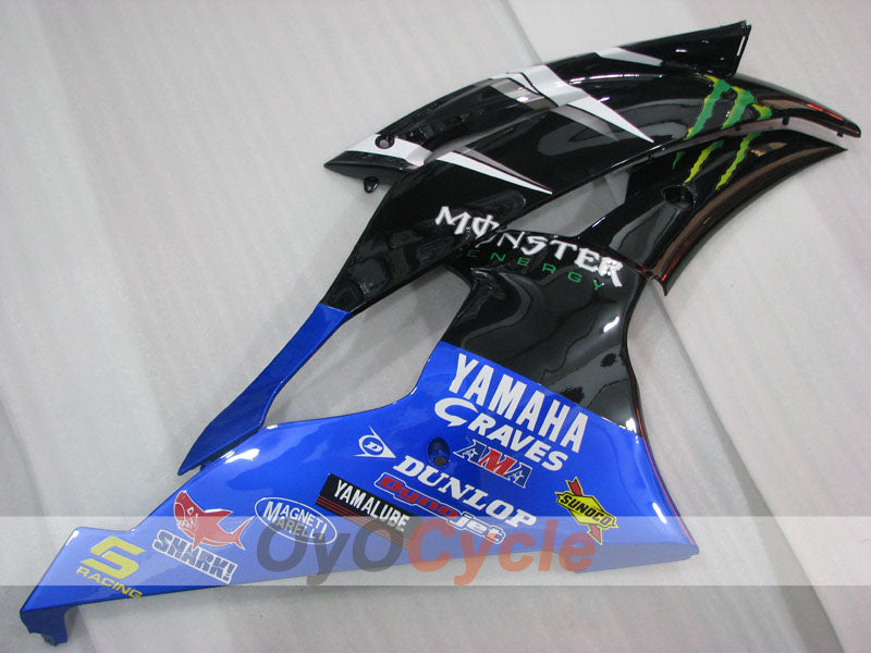 Kit de carenado por inyección para YZF-R6 08-16 - Azul, Negro - Monster #OYO87905932