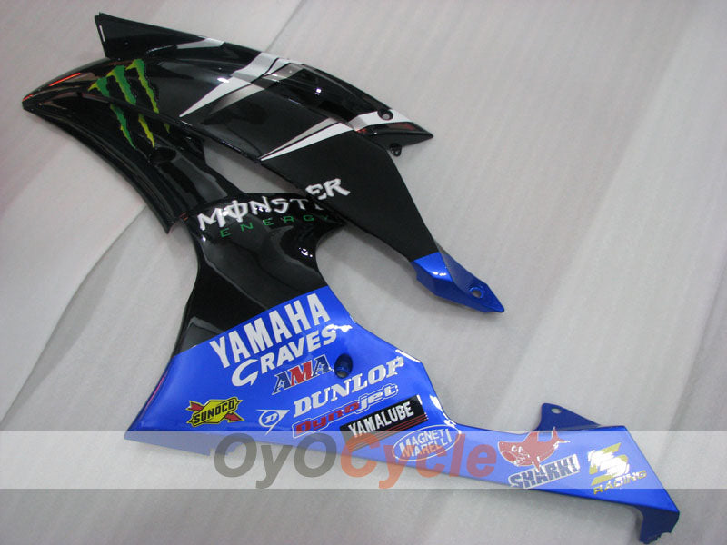 Kit de carenado por inyección para YZF-R6 08-16 - Azul, Negro - Monster #OYO87905932