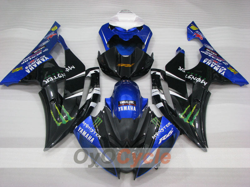 Kit de carenado por inyección para YZF-R6 08-16 - Azul, Negro - Monster #OYO87905932