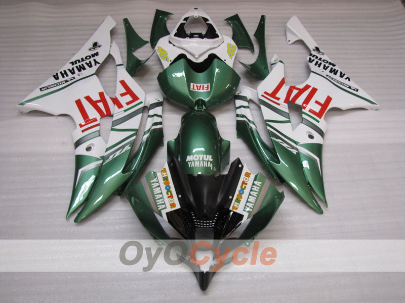 Carenado de inyección para YZF-R6 08-16 - Verde militar, Blanco - FIAT #OYO87905943