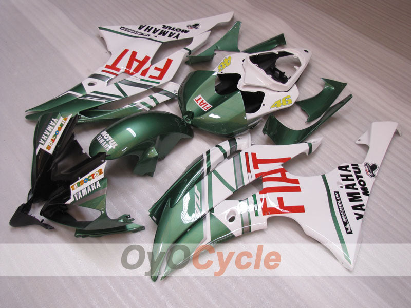 Carenado de inyección para YZF-R6 08-16 - Verde militar, Blanco - FIAT #OYO87905943