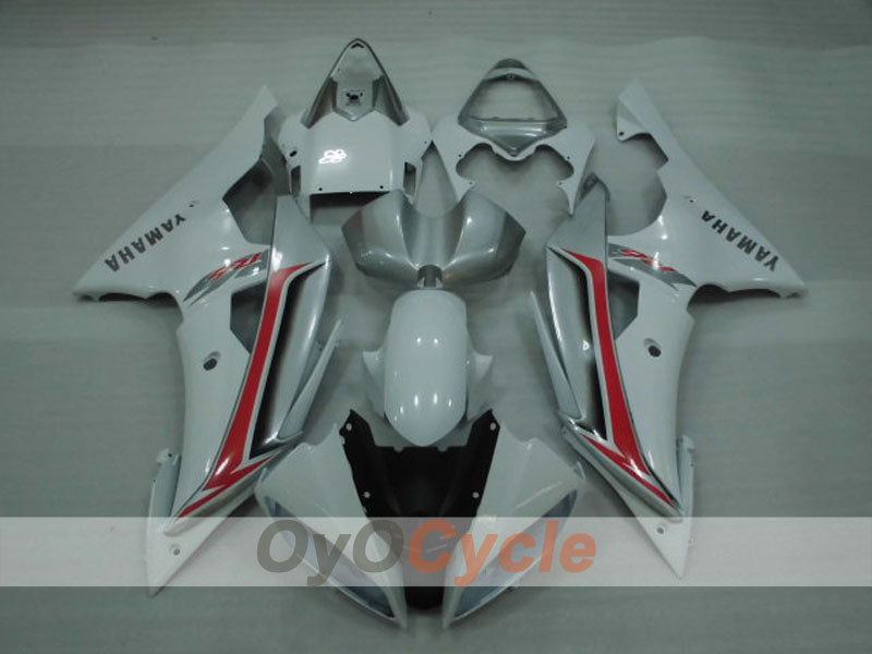 Kit de carenado por inyección para YZF-R6 08-16 - Blanco, Plata - Estilo de fábrica #OYO87905946