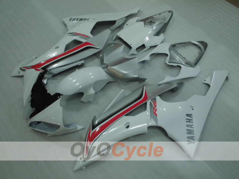 Kit de carenado por inyección para YZF-R6 08-16 - Blanco, Plata - Estilo de fábrica #OYO87905946