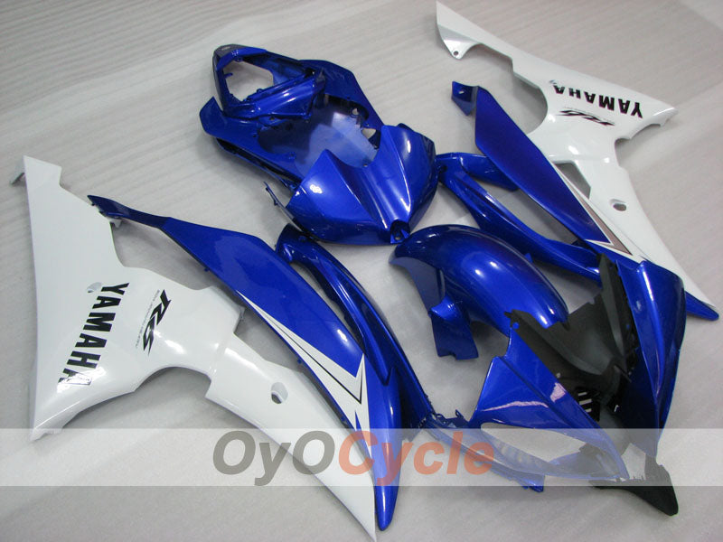 Kit de carenado de inyección para YZF-R6 08-16 - Azul, Blanco - Estilo de fábrica #OYO87905954
