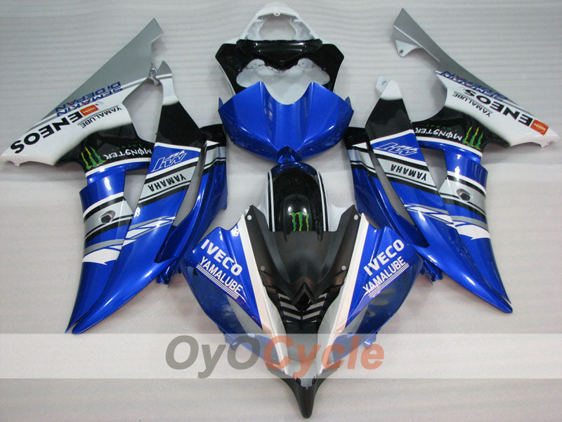 Kit de carenado por inyección para YZF-R6 08-16 - Azul, Blanco, Negro - Monster #OYO87905957