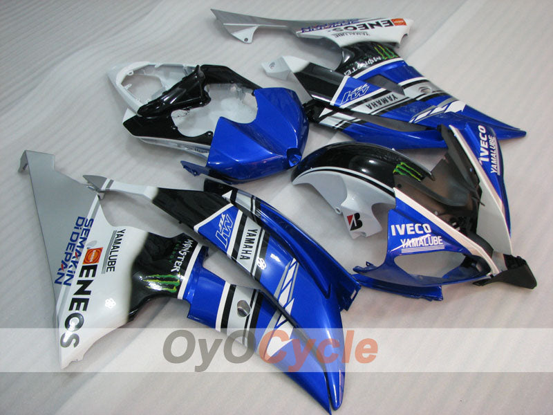 Kit de carenado por inyección para YZF-R6 08-16 - Azul, Blanco, Negro - Monster #OYO87905957