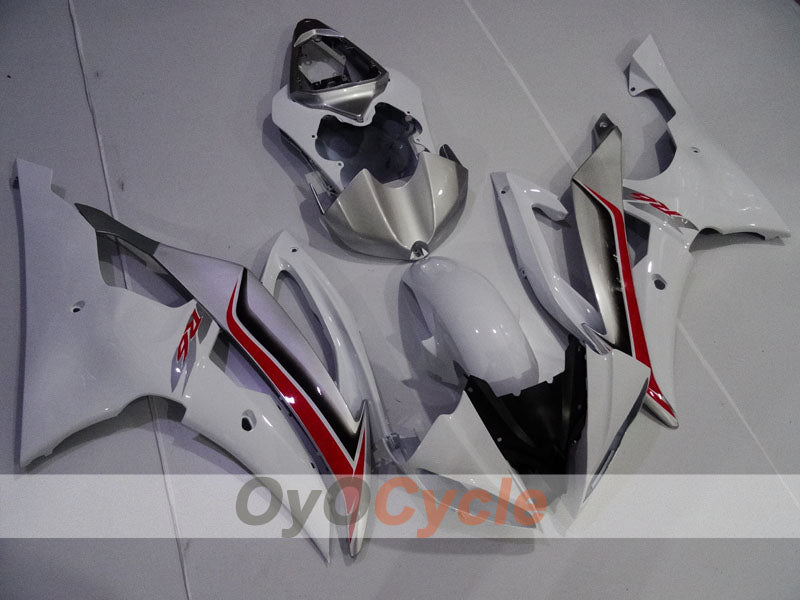 Kit de carenado por inyección para YZF-R6 08-16 - Blanco, Plata - Estilo de fábrica #OYO87905959