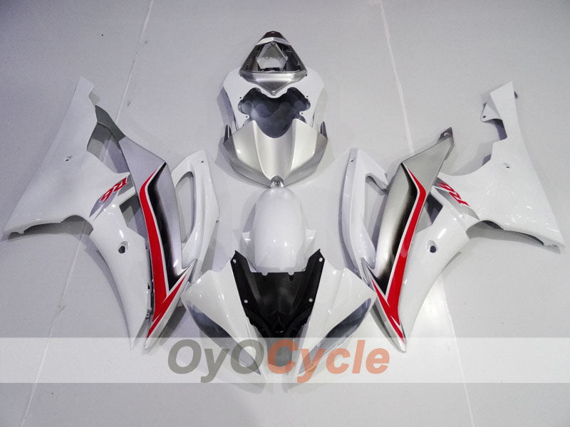 Kit de carenado por inyección para YZF-R6 08-16 - Blanco, Plata - Estilo de fábrica #OYO87905959
