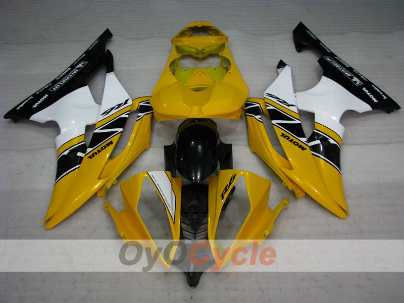 Kit de carenado por inyección para YZF-R6 08-16 - Amarillo, Negro - Estilo de fábrica #OYO87905969