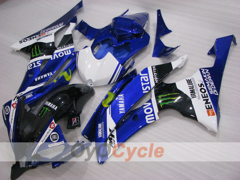 Carenado de inyección para YZF-R6 08-16 - Azul, Blanco - Movistar #OYO87905973