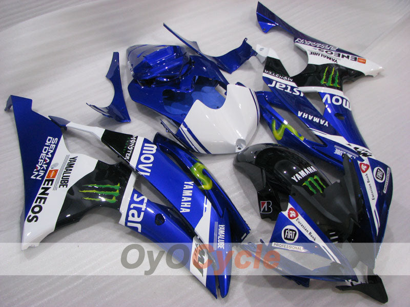 Carenado de inyección para YZF-R6 08-16 - Azul, Blanco - Movistar #OYO87905973