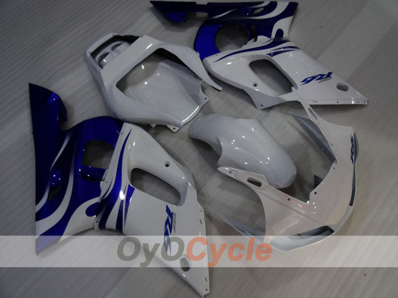 Carenado de inyección para YZF-R6 98-02 - Azul, Blanco - Estilo de fábrica #OYO87905976 Imagen principal del producto