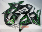 Carenado de inyección para YZF-R6 98-02 - Verde, Negro - Llama #OYO87905977