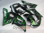 Carenado de inyección para YZF-R6 98-02 - Verde, Negro - Llama #OYO87905977