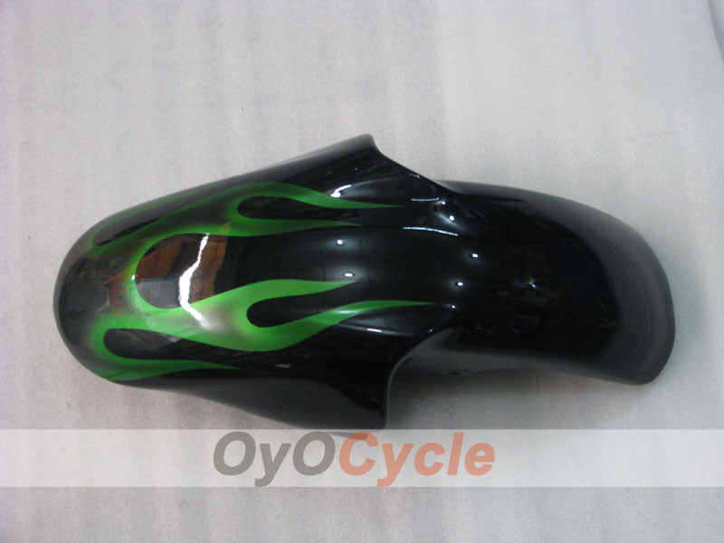 Carenado de inyección para YZF-R6 98-02 - Verde, Negro - Llama #OYO87905977