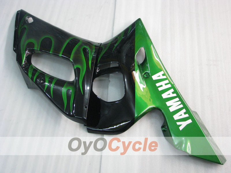 Carenado de inyección para YZF-R6 98-02 - Verde, Negro - Llama #OYO87905977