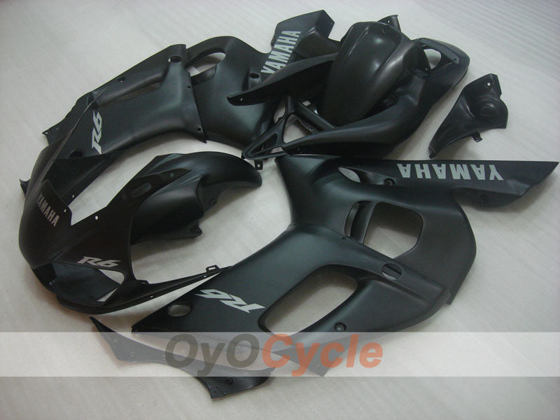 Kit de carenado por inyección para YZF-R6 98-02 - Negro Mate - Estilo Original #OYO87905978