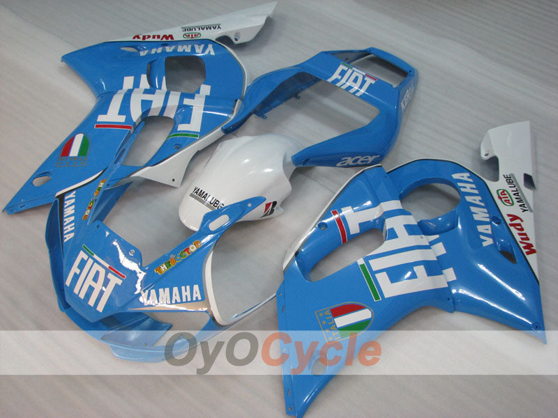 Kit de carenado de inyección para 98-02 YZF-R6 - Azul, Blanco - FIAT #OYO87905980