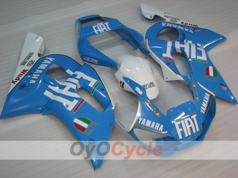 Kit de carenado de inyección para 98-02 YZF-R6 - Azul, Blanco - FIAT #OYO87905980