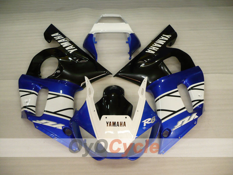 Kit de carenado por inyección para YZF-R6 98-02 - Azul, blanco, negro - Estilo de fábrica #OYO87905983
