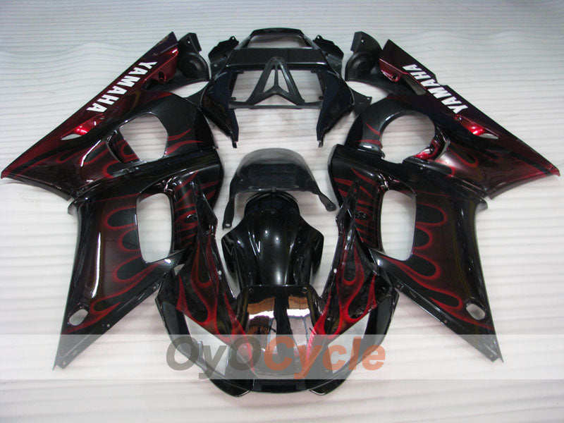 Kit de carenado por inyección para YZF-R6 98-02 - Rojo, Negro - Llama #OYO87905987 Imagen secundaria del producto