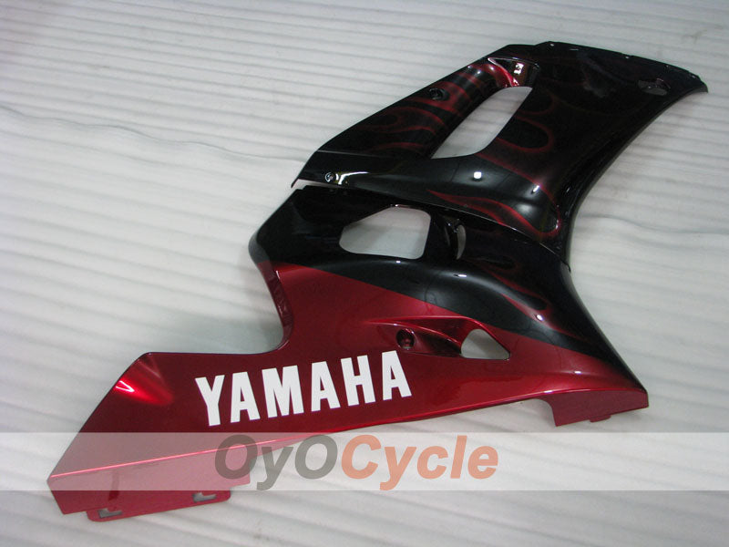 Kit de carenado por inyección para YZF-R6 98-02 - Rojo, Negro - Llama #OYO87905987