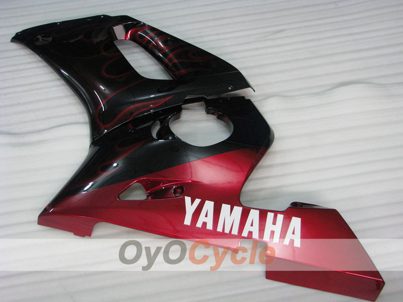 Kit de carenado por inyección para YZF-R6 98-02 - Rojo, Negro - Llama #OYO87905987