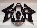 Kit de carenado de inyección para YZF-R6 98-02 - Negro - Sin pegatinas/calcomanías, Estilo de fábrica #OYO87905988
