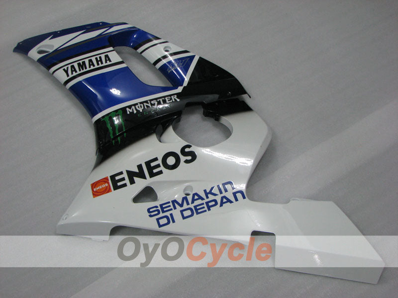 Kit de carenado de inyección para YZF-R6 98-02 - Azul, Blanco, Negro - Monster #OYO87905989
