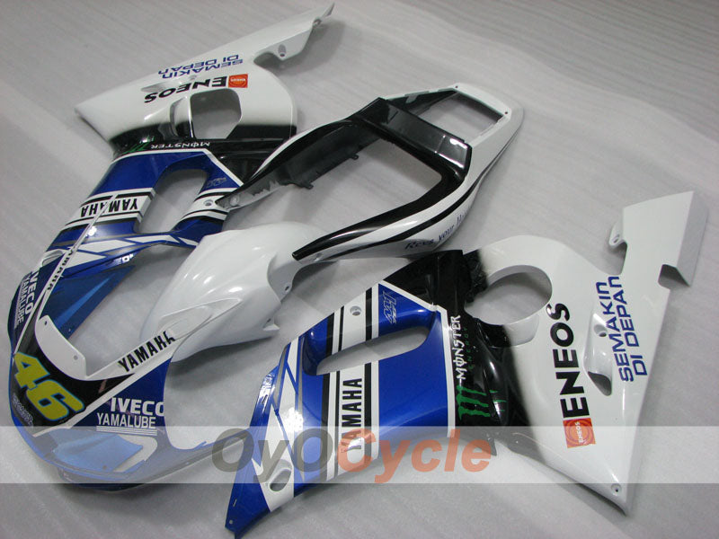 Kit de carenado de inyección para YZF-R6 98-02 - Azul, Blanco, Negro - Monster #OYO87905989