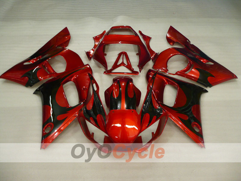 Kit de carenado por inyección para YZF-R6 98-02 - Rojo, Negro - Estilo de fábrica #OYO87905991