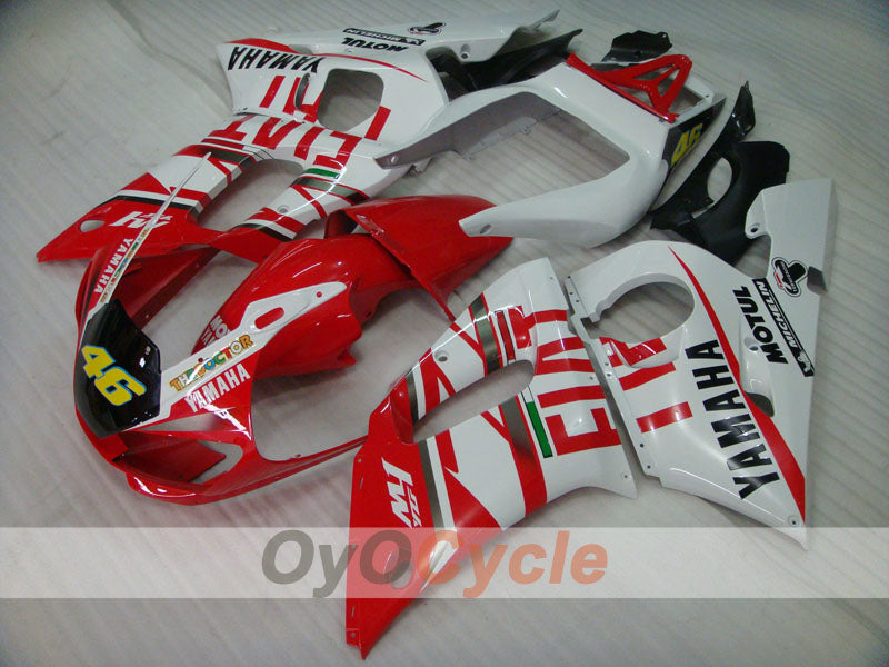 Kit de carenado por inyección para YZF-R6 98-02 - Rojo, Blanco - FIAT #OYO87905993