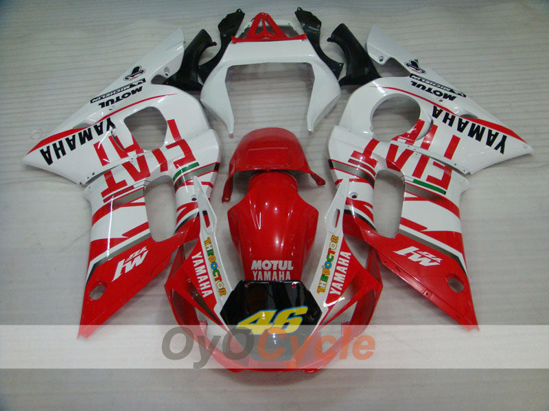 Kit de carenado por inyección para YZF-R6 98-02 - Rojo, Blanco - FIAT #OYO87905993