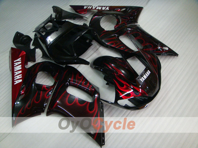 Carenado inyectado para YZF-R6 98-02 - Rojo, Negro - Llama #OYO87905994 Imagen principal del producto