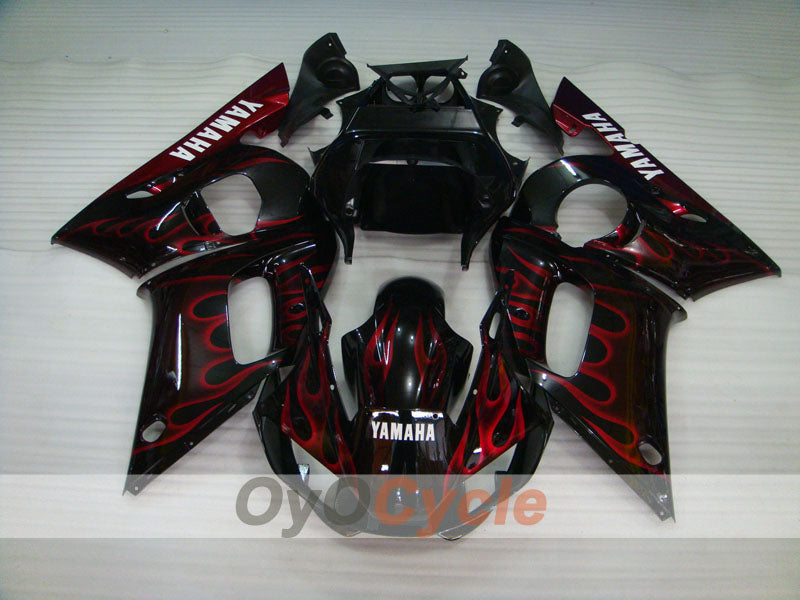 Carenado inyectado para YZF-R6 98-02 - Rojo, Negro - Llama #OYO87905994