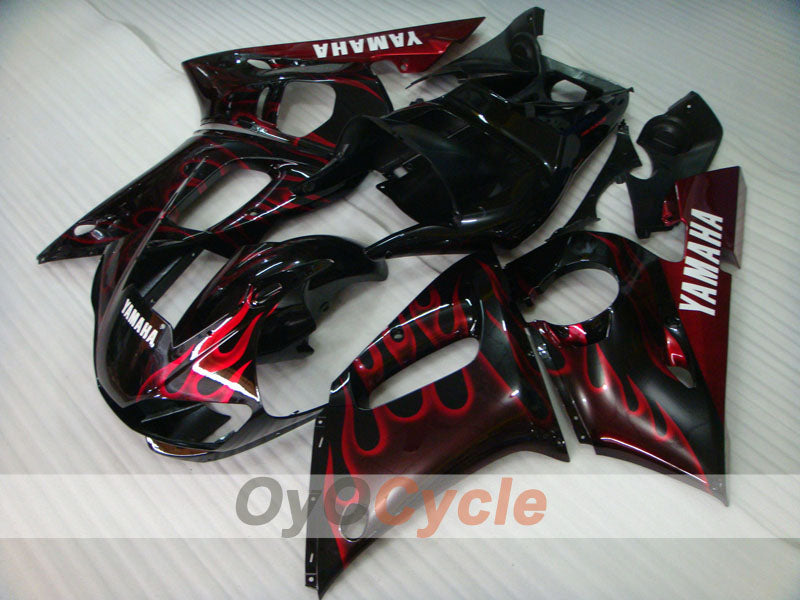 Carenado inyectado para YZF-R6 98-02 - Rojo, Negro - Llama #OYO87905994 Imagen secundaria del producto