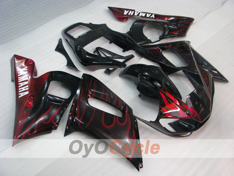 Kit de carenado de inyección para YZF-R6 98-02 - Rojo, Negro - Llama #OYO87905995 Imagen principal del producto