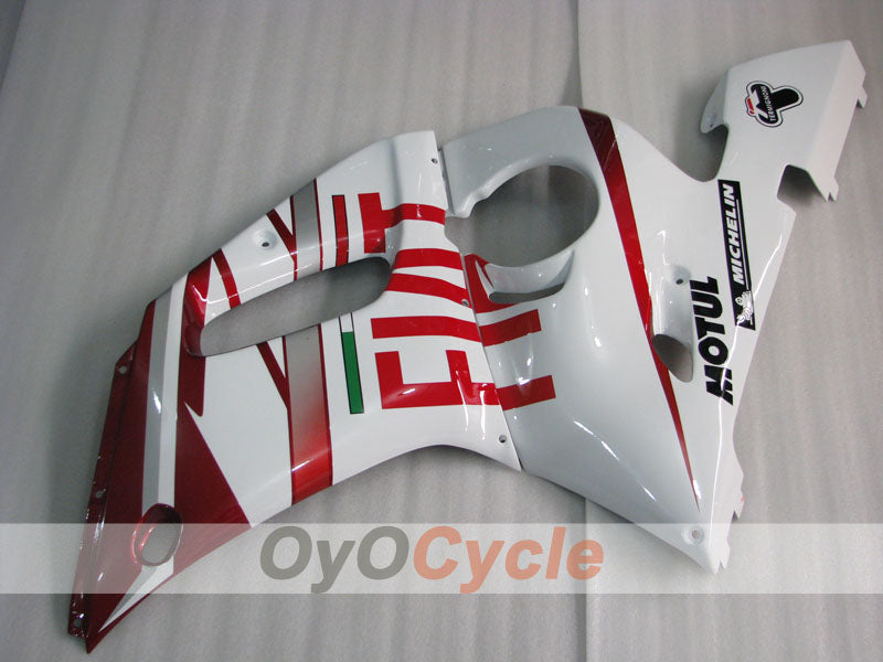 Kit de carenado por inyección para YZF-R6 98-02 - Rojo, Blanco - FIAT #OYO87906004