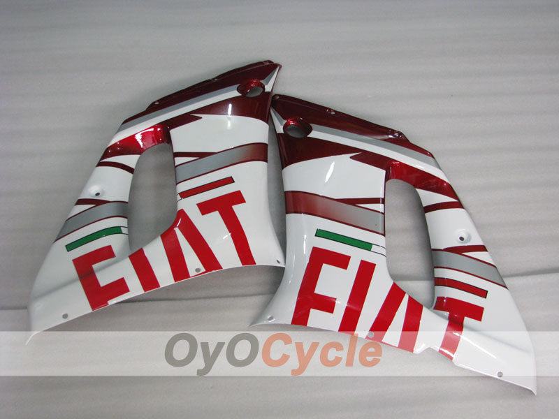 Kit de carenado por inyección para YZF-R6 98-02 - Rojo, Blanco - FIAT #OYO87906004
