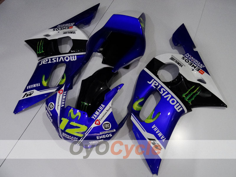 Kit de carenado de inyección para YZF-R6 98-02 - Azul, blanco, negro - Monster #OYO87906006