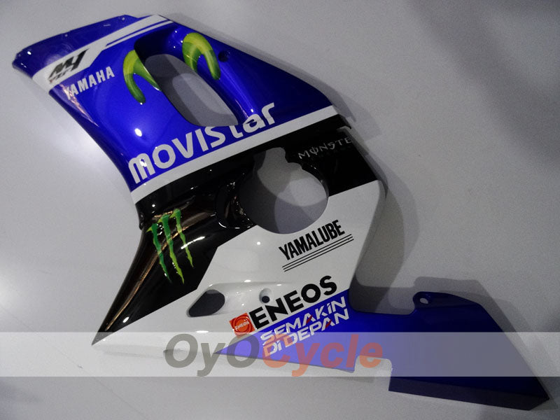 Kit de carenado de inyección para YZF-R6 98-02 - Azul, blanco, negro - Monster #OYO87906006