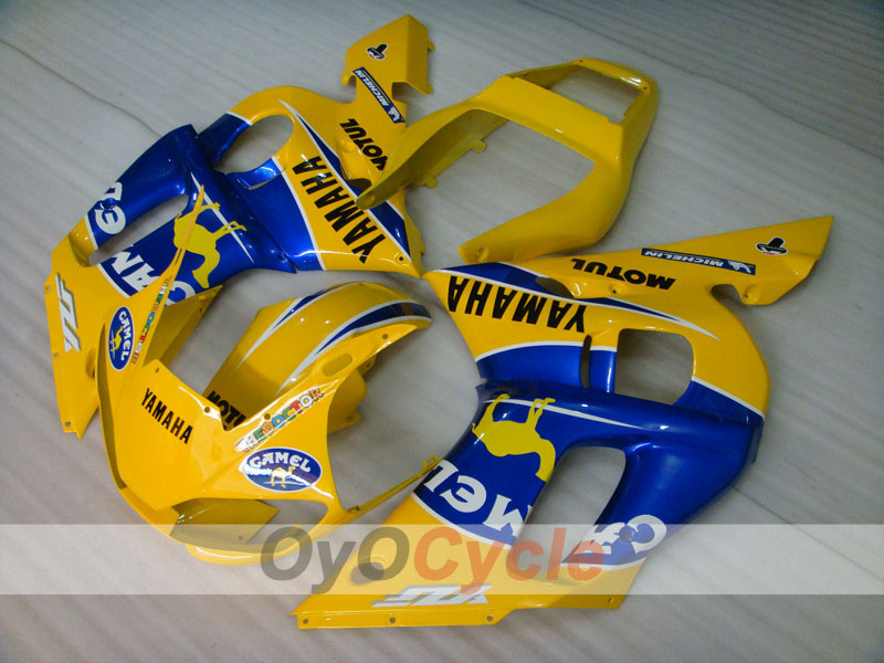 Kit de carenado por inyección para 98-02 YZF-R6 - Amarillo, Azul - Camel, MOTUL #OYO87906007