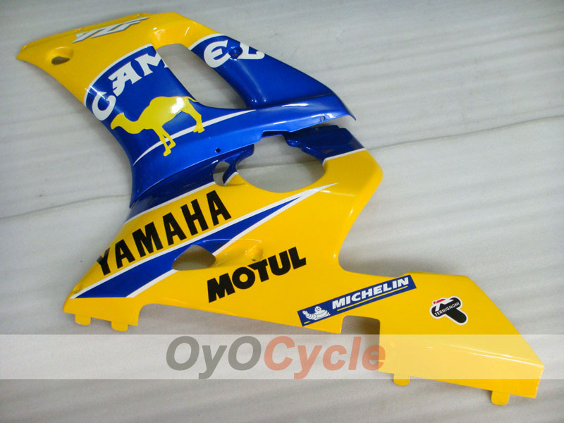 Kit de carenado por inyección para 98-02 YZF-R6 - Amarillo, Azul - Camel, MOTUL #OYO87906007