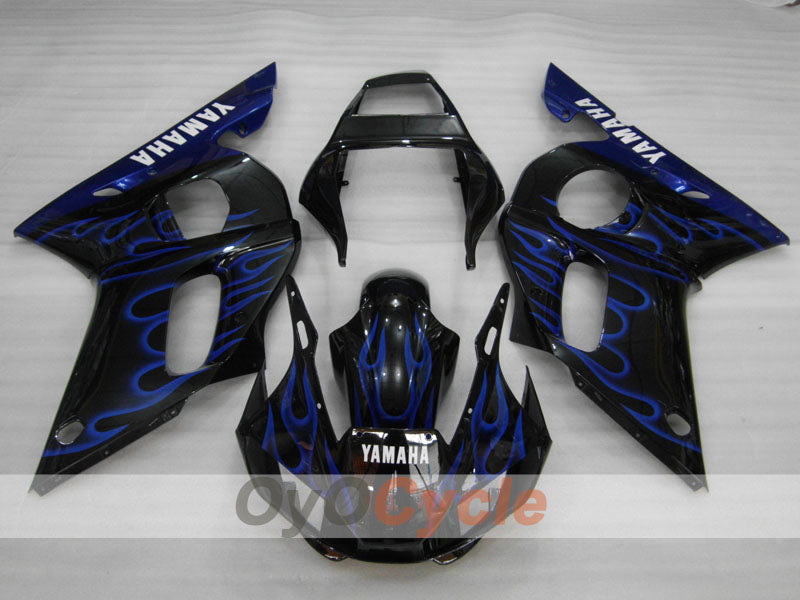 Carenado de inyección para YZF-R6 98-02 - Azul, Negro - Llama #OYO87906008 Imagen secundaria del producto
