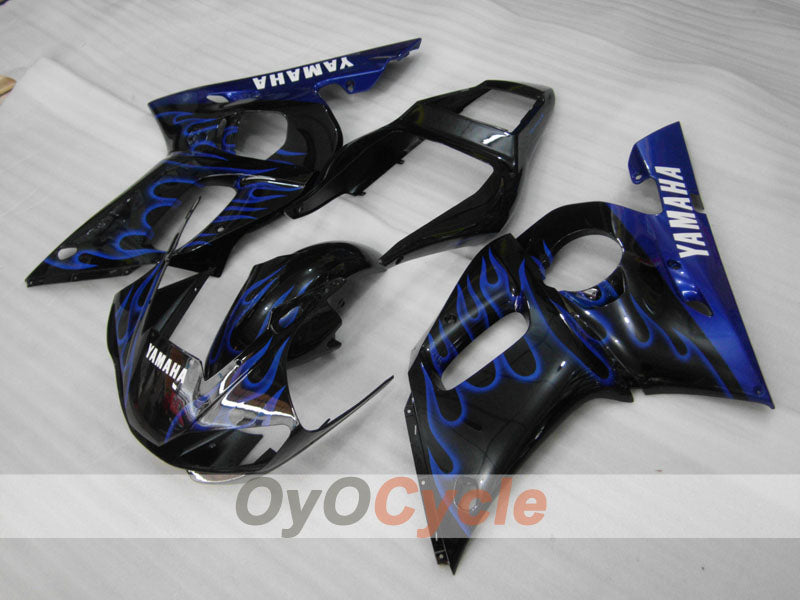 Carenado de inyección para YZF-R6 98-02 - Azul, Negro - Llama #OYO87906008