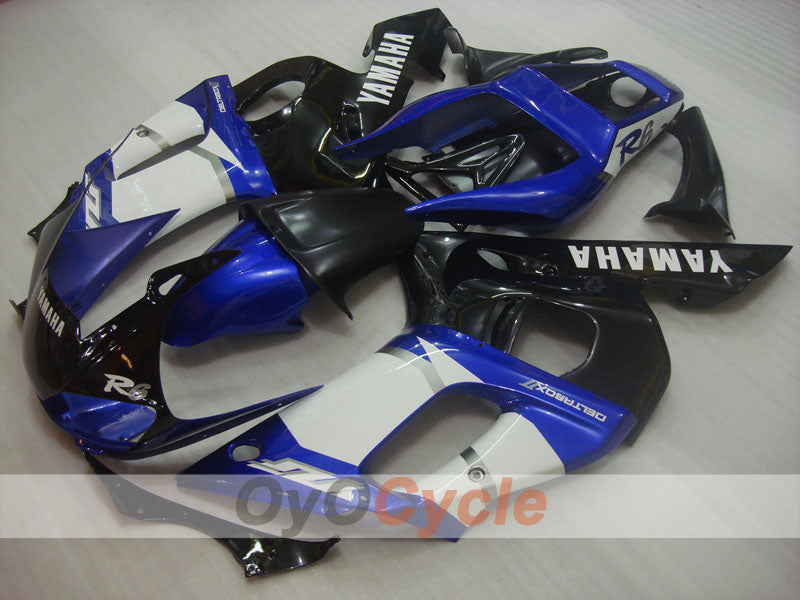 Kit de carenado por inyección para YZF-R6 98-02 - Azul, Negro - Estilo de fábrica #OYO87906015