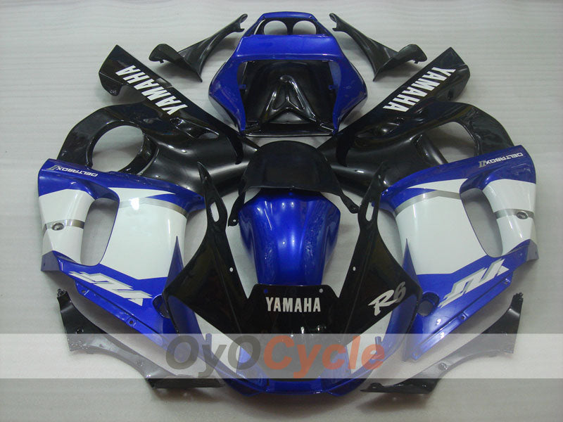 Kit de carenado por inyección para YZF-R6 98-02 - Azul, Negro - Estilo de fábrica #OYO87906015