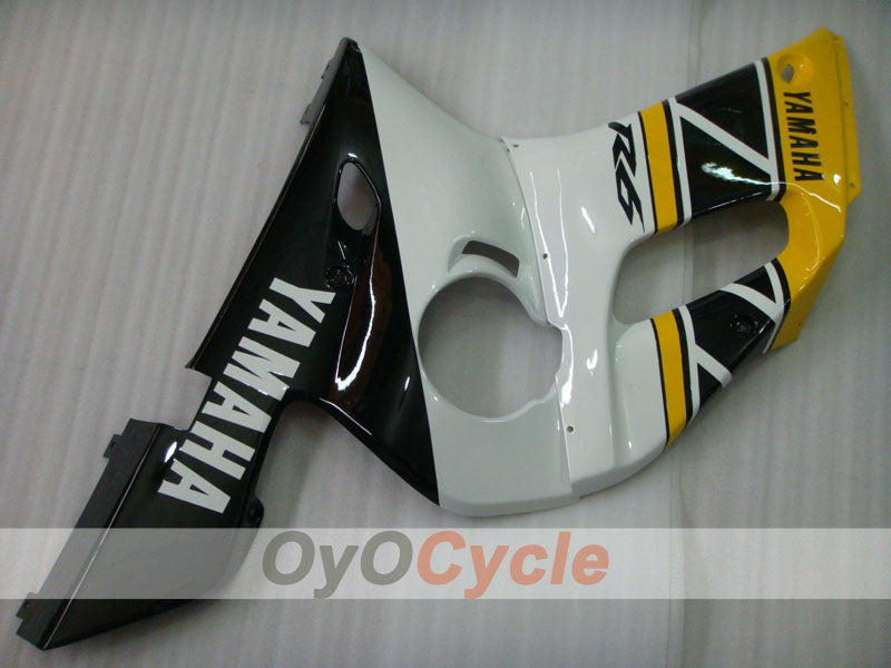 Kit de carenado por inyección para YZF-R6 98-02 - Amarillo, Blanco - Estilo de fábrica #OYO87906021