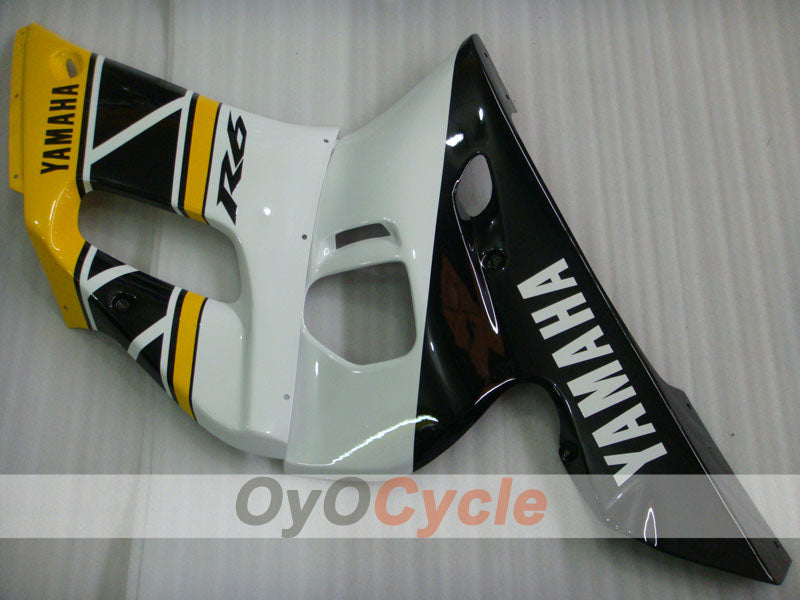 Kit de carenado por inyección para YZF-R6 98-02 - Amarillo, Blanco - Estilo de fábrica #OYO87906021