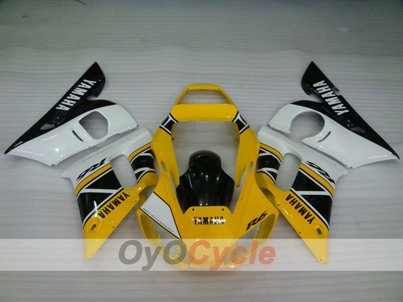 Kit de carenado por inyección para YZF-R6 98-02 - Amarillo, Blanco - Estilo de fábrica #OYO87906021
